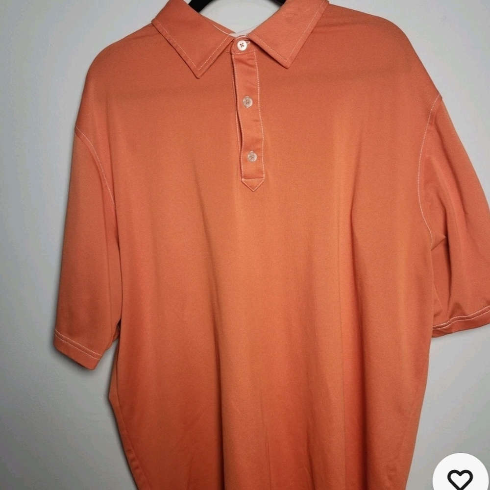 FootJoy Athletic Fit Polo Men’s XXL Orange Performance Golf Shirt FJ